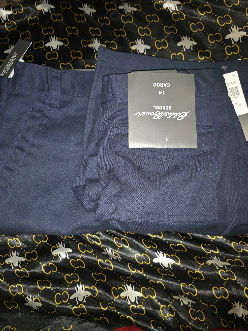 2pc Eddie Bauer Navy School Cargo Shorts